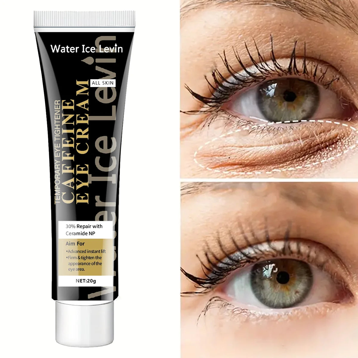 Caffeine Eye Cream to Lighten Dark Circles and Tighten Skin Instant Eye Repair Essence Eye Beauty Treatment