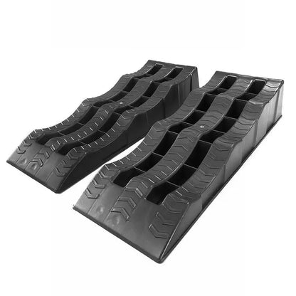 2Pcs RV Leveling Ramps Wheel Chocks Car Tire Anti-Skid Pad For Stabilizing Camper Or Trailer Leveler With Oxford Bag