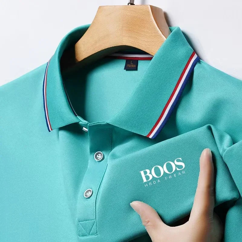 Summer Fashion New Men's Short Sleeved Designer Exquisite Three-dimensional Embroidery POLO Breathable Lapel Business T-shirt