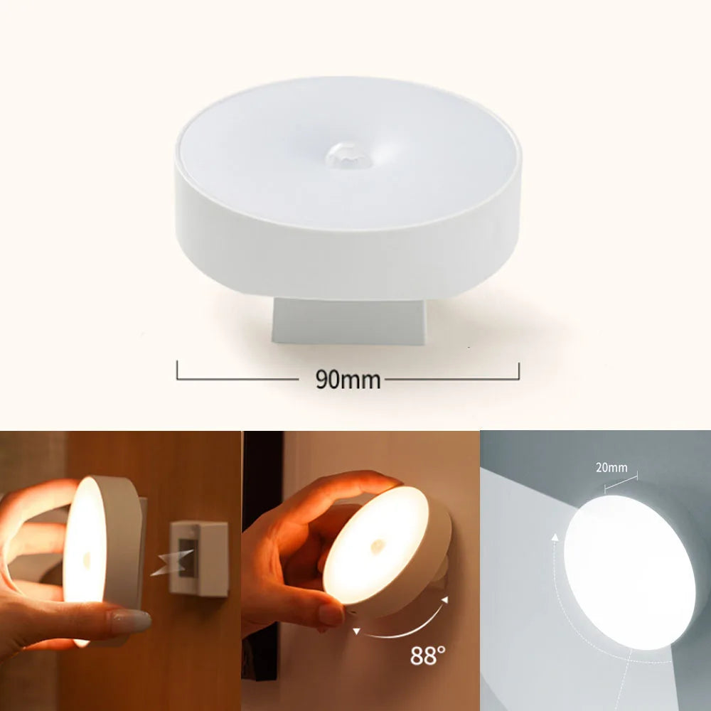 Xiaomi Night Lamp With Motion Sensor Night Light Rechargeable Portable Led 88° Rotating Magnetic For Kitchen Room Bedside Table