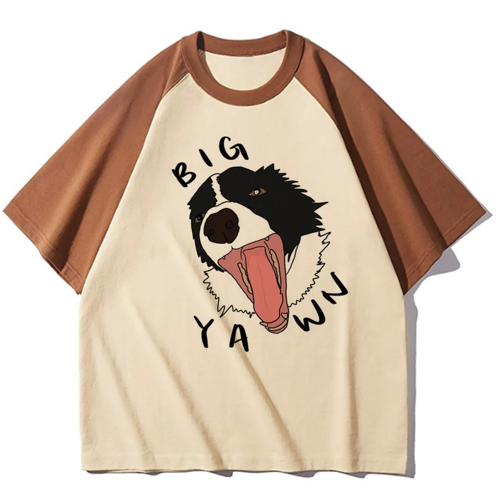 Border Collie tshirt women harajuku active wear blend Tee girl y2k graphic harajuku clothes