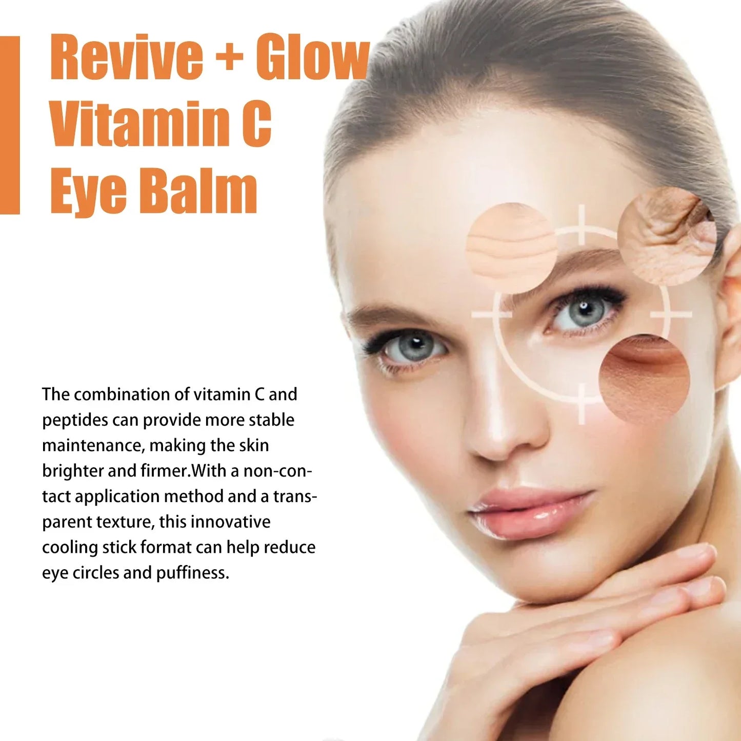 Vitamin C Eye Cream Stick Anti Wrinkle Moisturizing Cream Eye Bags Remove Dark Circles Reduce Fine Lines Anti Wrinkle Puffs