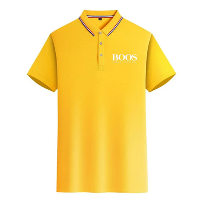 Summer Fashion New Men's Short Sleeved Designer Exquisite Three-dimensional Embroidery POLO Breathable Lapel Business T-shirt