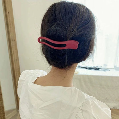 Simple Wild Girls Seamless Women Candy Color Hair Claw Face Wash Hairpin Plastic Duckbill Clip
