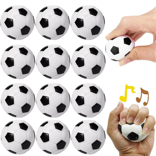6/50Pcs Squeeze Soccer Ball Toys Sports Theme Birthday Party Favors Rubber Football Gift Cake Decor Goodie Bag Pinata Filler