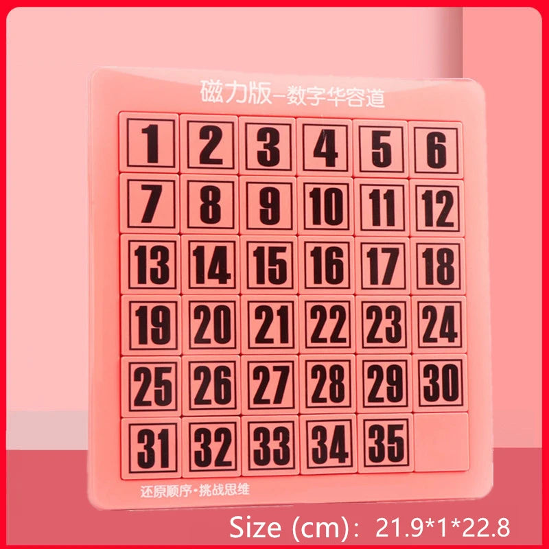 Intelligence Improvement Training Digital Huarong Road, Magnetic Children's Educational Magnetic Puzzle Thinking Training Toys