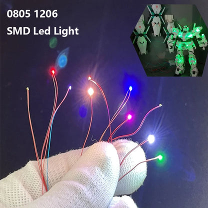 0805 1206 0603 Micro SMD 3V Led Light Wired 30CM DIY Materials Lamp For Model Making HO Railway Scene Layout Accessory 10Pcs