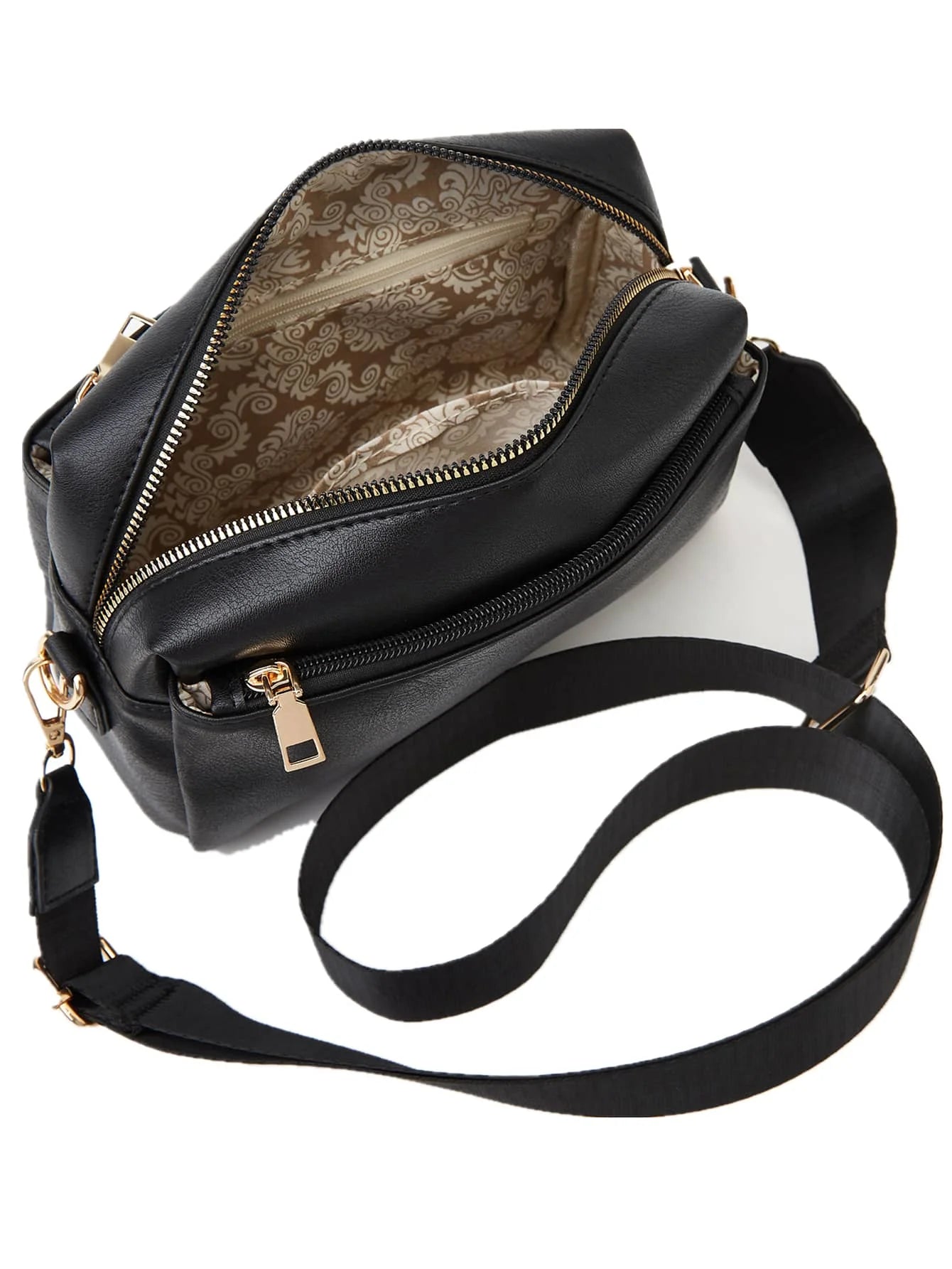 Women's Bag Single Shoulder Crossbody Small Bag New Multi Zipper Anti Splashing PU Women's Bag Women's Small Square Bag