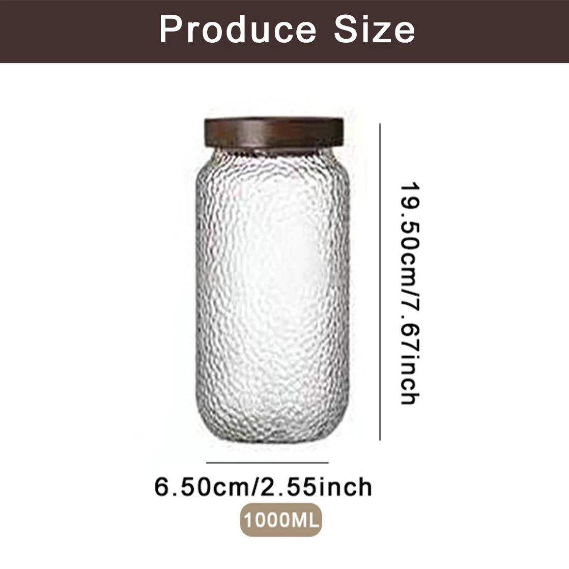 Wood Lid Glass Airtight Canister Kitchen Storage Bottles Jars Food Container Grains Tea Coffee Beans Grains Candy Jar Containers