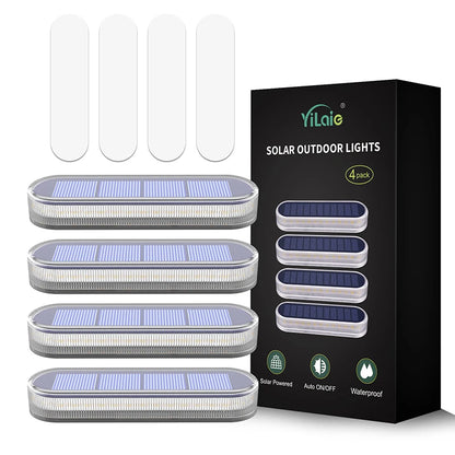 Solar Deck Light Outdoor Solar Lighting Stair Lamp Waterproof IP68 30 LEDs For Railing Fence Yard Lamp Exterior Decorative