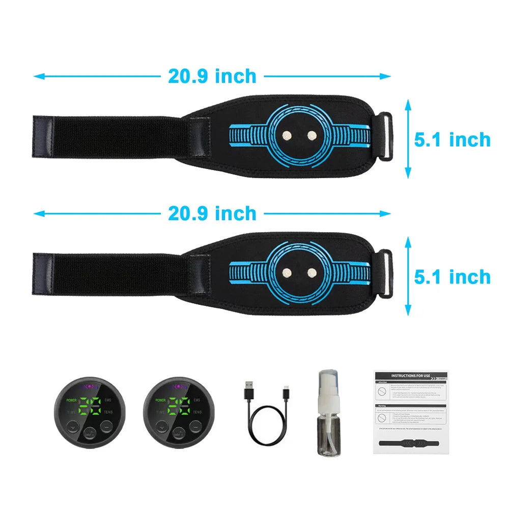 USB Rechargeable Abdominal Muscle Trainer Abdominal Toning Belt Muscle Toner Waist Arm Leg Training Home Gym Fitness Massager