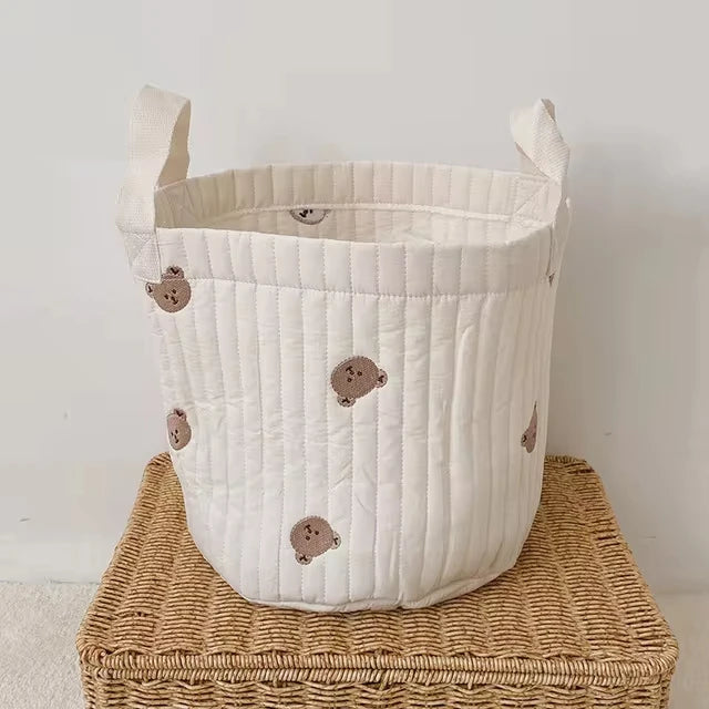 Toy storage bag Baby Bags Bear Embroidery Diaper Bag Caddy Nappy Cart Storage Mummy Maternity Bag for Newborn Diapers Toys