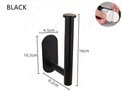 Self adhesive toilet roll paper holder No Drill Towel Rack Stainless Steel wall Mount stand organizer Kitchen Bath Accessories