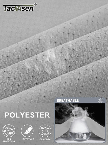 TACVASEN Quick Dry Hiking Fishing Blouse Womens Long Sleeve Button Down Outdoor Camping Shirts Breathable Sun Protection Tops