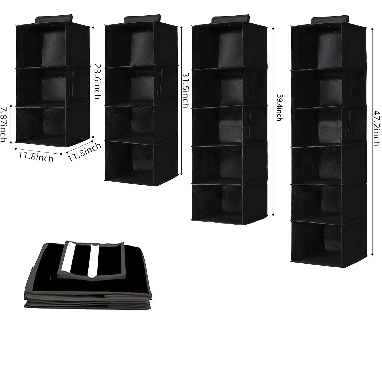 3/4/5/6 Layers Hanging Luggage Organizer Bag Large Capacity Foldable Clothes Storage Bag Portable Breathable Wardrobe Garment