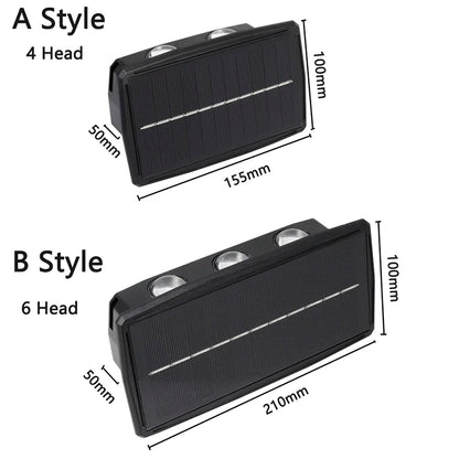 Super Bright Solar Wall Lights Outdoor Solar Lamp Waterproof Up Down Luminous Lighting Decor Garden Corridor Balcony Fence Stair