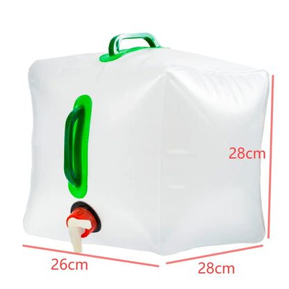 10/12L Outdoor Water Bucket Large-Capacity Portable Camping Water Bag Container with Faucet Driving Water Tank for Picnic Hiking