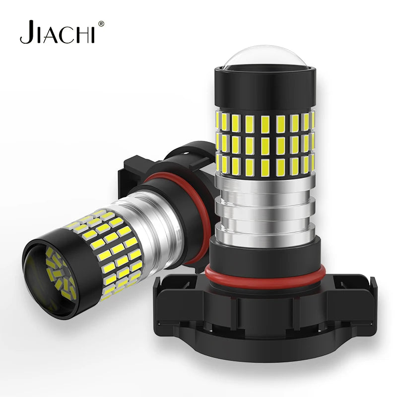 Jiachi 2PCS H1 H3 Replacement Bulb H7 H10 880 881 5202 Led Auto Fog Lamp 3014 78 Chip Daytime Running Light 6000K White 12-24V