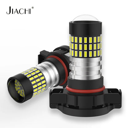 Jiachi 2PCS H1 H3 Replacement Bulb H7 H10 880 881 5202 Led Auto Fog Lamp 3014 78 Chip Daytime Running Light 6000K White 12-24V