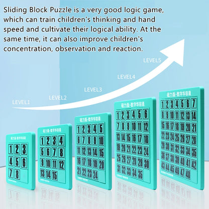 Intelligence Improvement Training Digital Huarong Road, Magnetic Children's Educational Magnetic Puzzle Thinking Training Toys