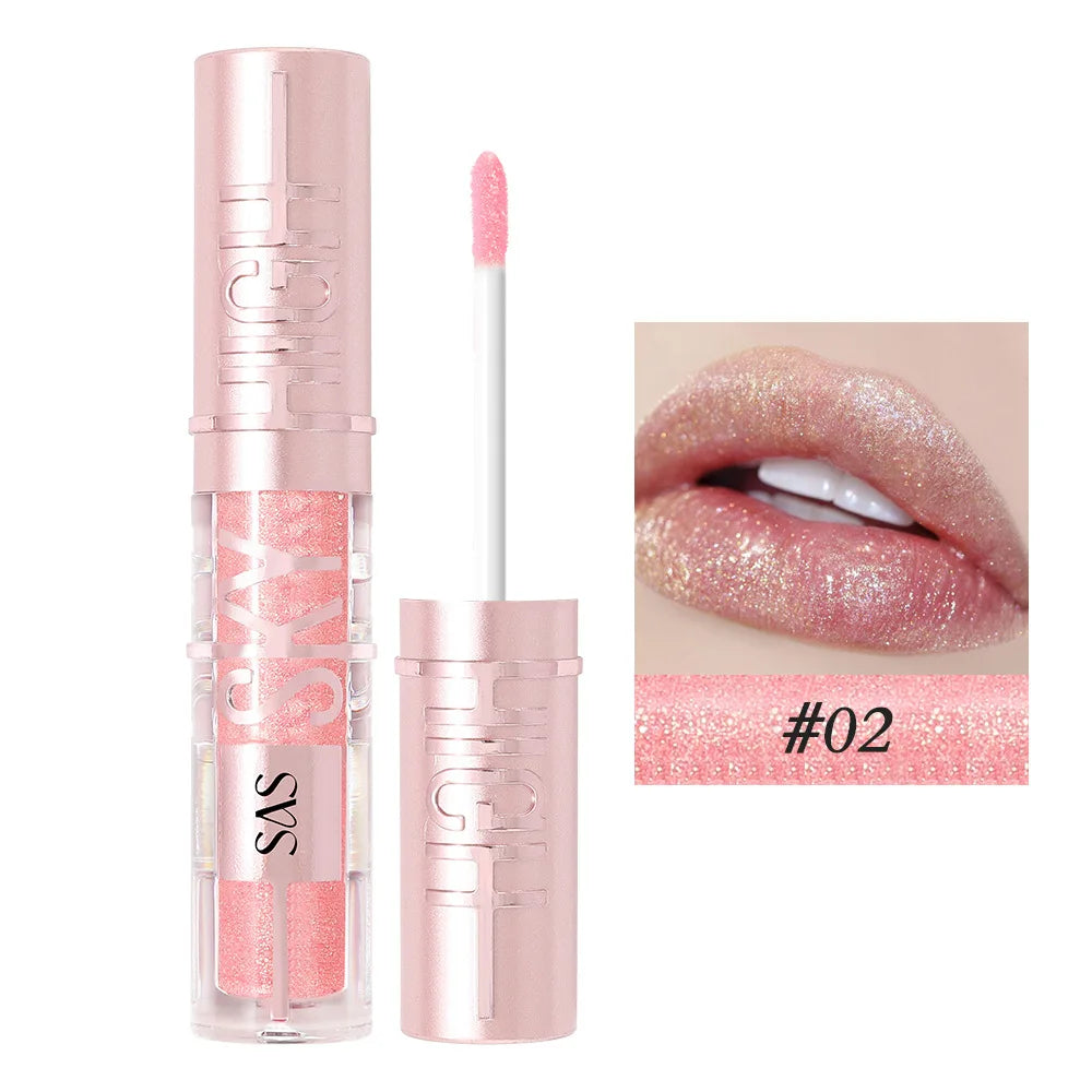 USHAS 12 color glitter mirror hydrating lip gloss pearl color development nourishing moisturizing lip glaze