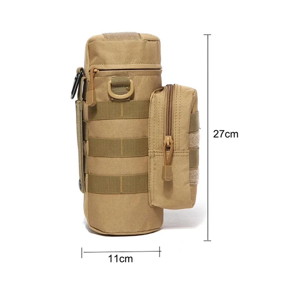 Tactical Molle Water Bottle Bag Pouch Holder Outdoor Travel Camping Hiking Cycling Fishing Hunting Water Bottle Kettle Carrier