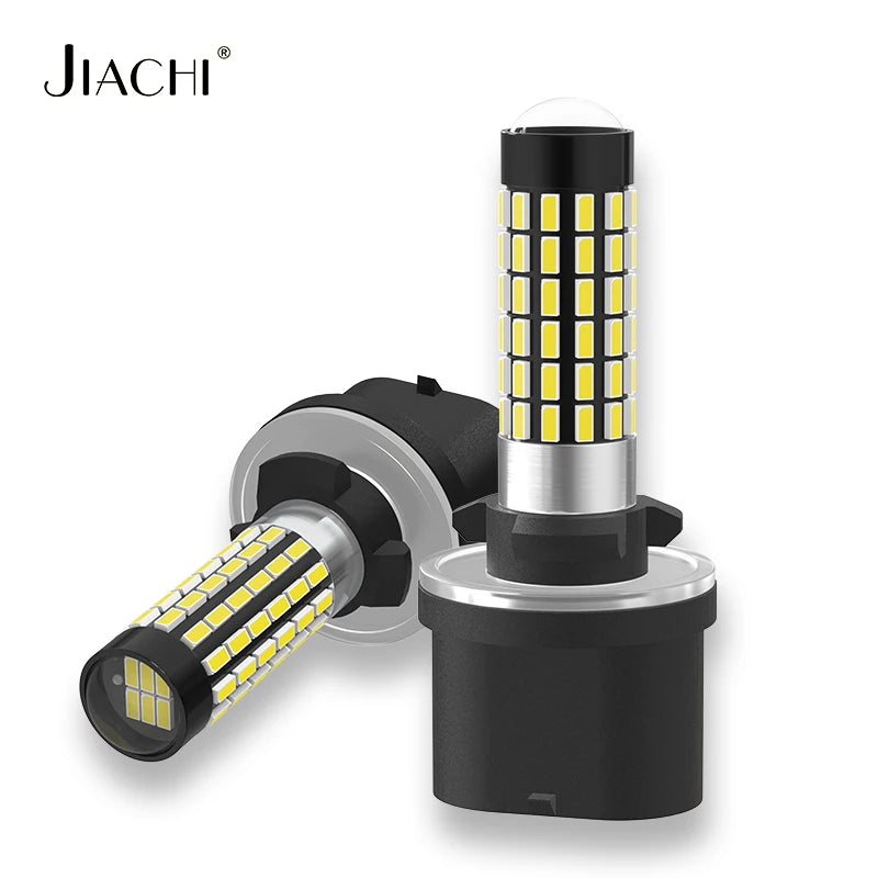 Jiachi 2PCS H1 H3 Replacement Bulb H7 H10 880 881 5202 Led Auto Fog Lamp 3014 78 Chip Daytime Running Light 6000K White 12-24V