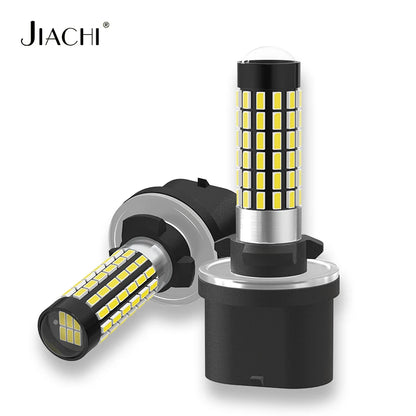 Jiachi 2PCS H1 H3 Replacement Bulb H7 H10 880 881 5202 Led Auto Fog Lamp 3014 78 Chip Daytime Running Light 6000K White 12-24V