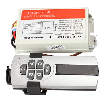 Wireless Remote Control 4 Ports Digital Remote Control 220V 1/2/3 Channel Switch Lightswitch NO/OFF For Lamp Light Smart Home