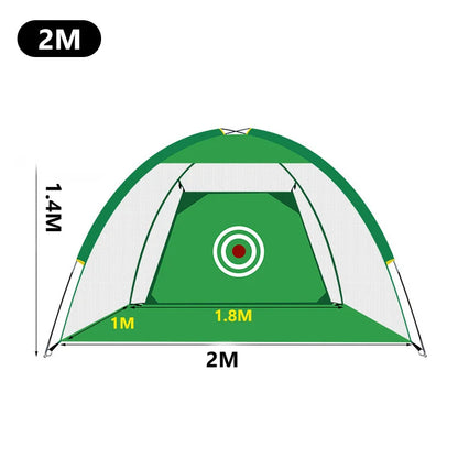3M Men Standing Bag Hitting Target Tent Driving Swing Tent Golf Hole No Magnetic Golf Ball Practice Training Hit Net Cage XA147A
