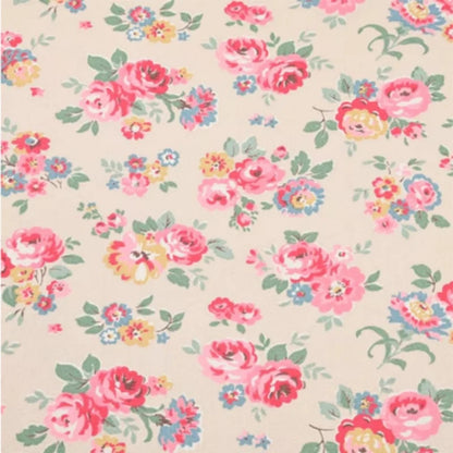 100% Cotton Canvas Fabric with Rose Flower Cartoon Print, Handmade DIY Bag, Pillow Back Cushion, Table Cloth Telas, CR-1879
