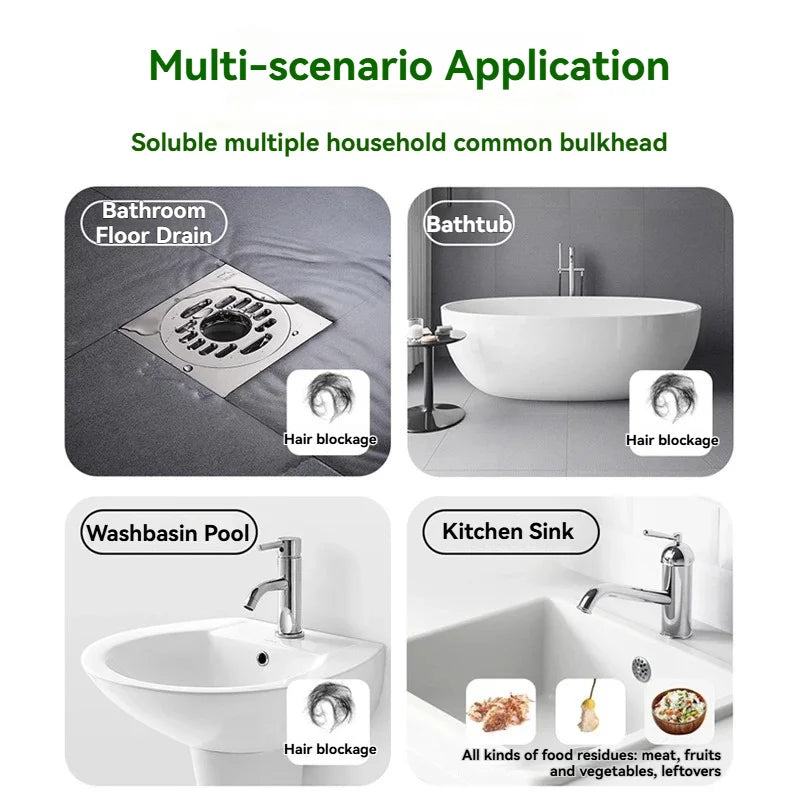 1/3/6 Bag Pipeline Clearing Powder Fast-Acting Formula Powerful Clog Removal For Home Bathroom Kitchen Use