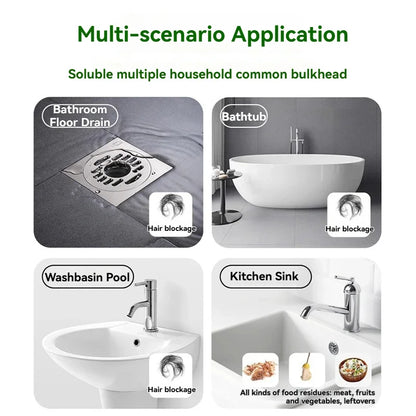 1/3/6 Bag Pipeline Clearing Powder Fast-Acting Formula Powerful Clog Removal For Home Bathroom Kitchen Use