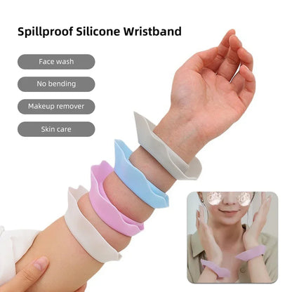 Washable Face Wash Wristbands Silicone Spilling Down Your Arms Wrist Strap Wet Sleeves For Washing Keep Clean Dry While