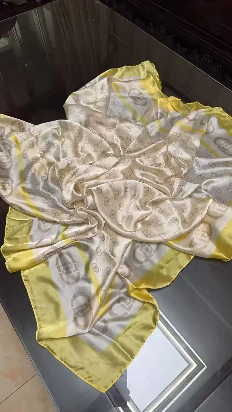 2025 Spring and autumn new women's fashion classic large square scarf warm sun protection scarf shawl