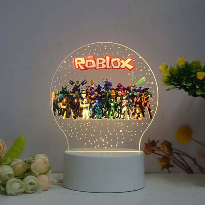 Game Roblox Creative Peripheral Cartoon Night Light Home Decoration Bedside Lamp Convenient Usb Desktop Ornament Birthday Gifts