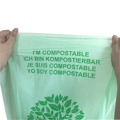 50pcs 6/8/10L /30L flat Trash Bags Biodegradable Garbage Bags Householde Compostable Rubbish Liners Bags for Kitchen