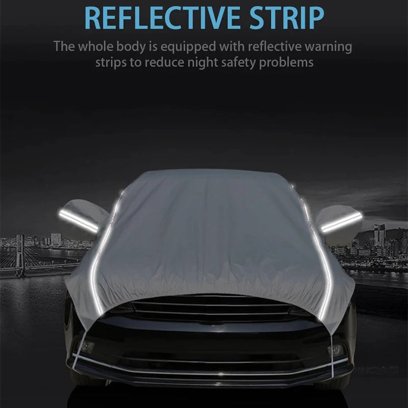 SEAMETAL Outdoor/Indoor Car Cover Waterproof All Weather SUV/Sedan Exterior Sun Protection Cover Anti Scratch Sunshade Windproof