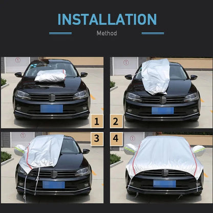 SEAMETAL Outdoor/Indoor Car Cover Waterproof All Weather SUV/Sedan Exterior Sun Protection Cover Anti Scratch Sunshade Windproof