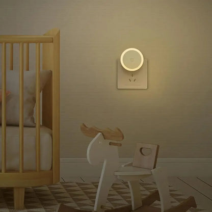 Xiaomi Mijia Plug-in Night Light 0.4W Touch Switch Automatically Lights Up At Night Led Lights Lampara De Noche Dormitorio Lamp