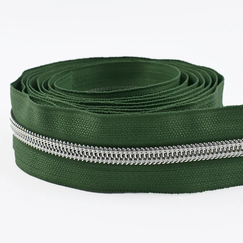 5# Nylon Zippers for Sewing Bags Plastic Coil Bag Zipper Tapes By The Meter Purse Garment Zips Repair DIY Clothing  Accessories