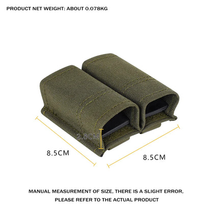 OPHIDIAN MOLLE Mag Pouch FAST 9MM Double Mag Bag Hunting CS Games Air soft Holder With Nylon Support Clip