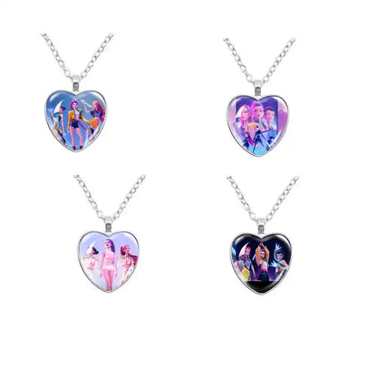 1-9PCS KPop Demo Hunters Keychain Tiger Saja Boy Cosplay Bag Hanging Pendant Anime Keyrings Bag Charms Xmas Gift Necklace Set