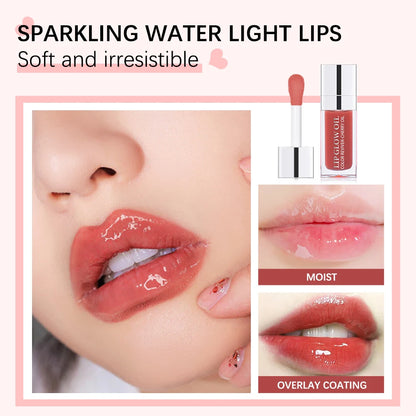 Waterproof  Moisturizing Lip Oil Hydrating Lasting Sexy Glossy Lip Gloss Transparent Plumping Liquid Lipstick Lip Care Makeup