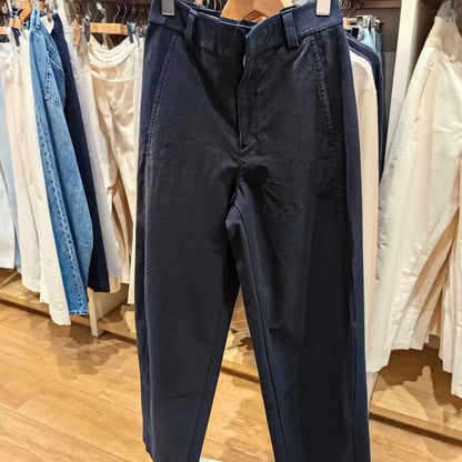 Women's Knitted Wide Leg Pants Casual Trousers Autumn Winter New Sle High Waist Zipper Cotton Loose Fit Comfortable Casual ...