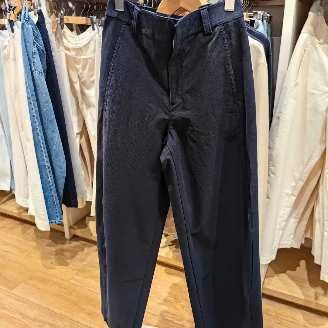 Women's Knitted Wide Leg Pants Casual Trousers Autumn Winter New Sle High Waist Zipper Cotton Loose Fit Comfortable Casual ...