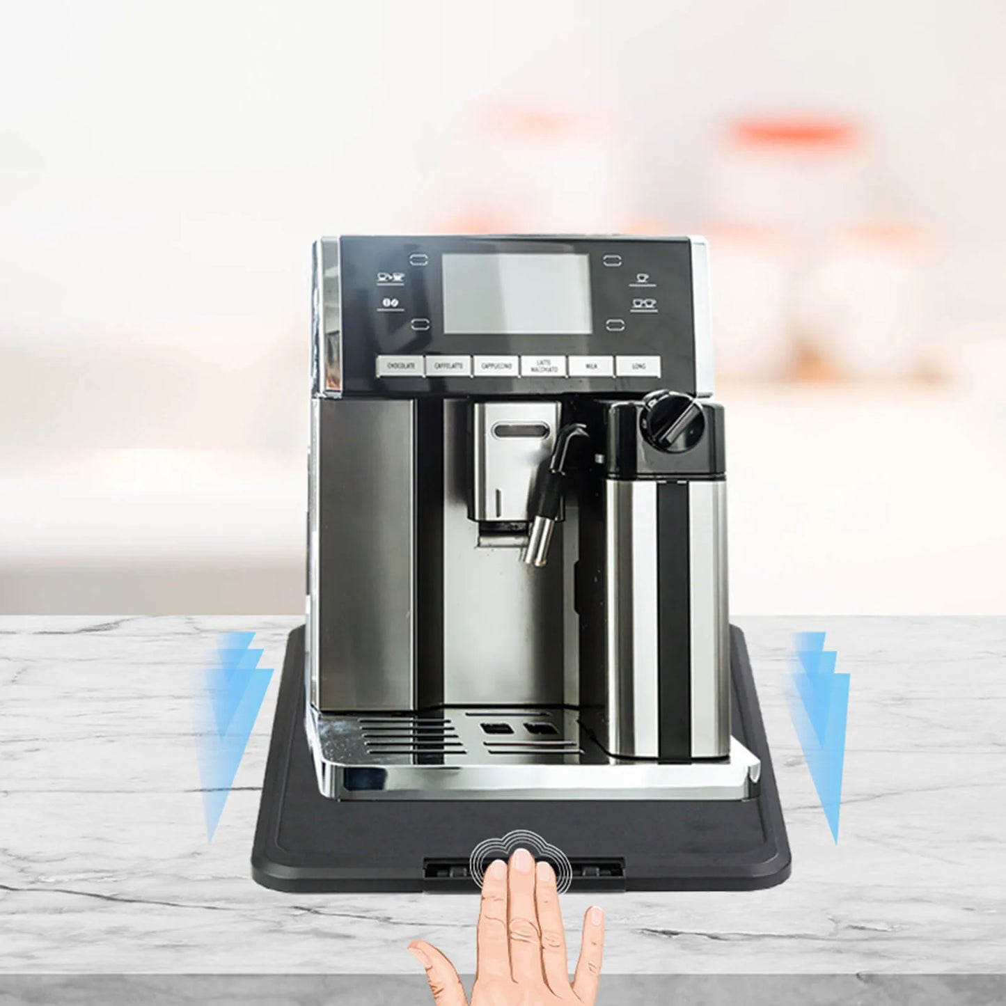 Sliding Coffee Maker Tray Mat, Blender Toaster, Kitchen Appliances, Countertop Storage, Moving Slider, Accessories Pad