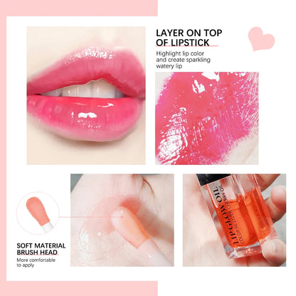 6ml Sexy Lip Oil Hydrating Plumping Lip Coat For Lipstick Lipgloss Tinted Lip Plumper Serum Bb Lips Glow Oil Treatment