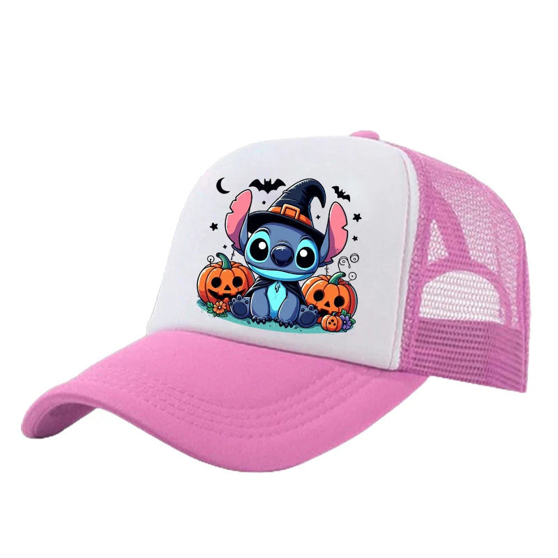 Stitch Breathable Mesh Sun Hat For Boys And Girl, Adjustable Summer Sun Protection Baseball Cap for Parties & Outdoor Activities