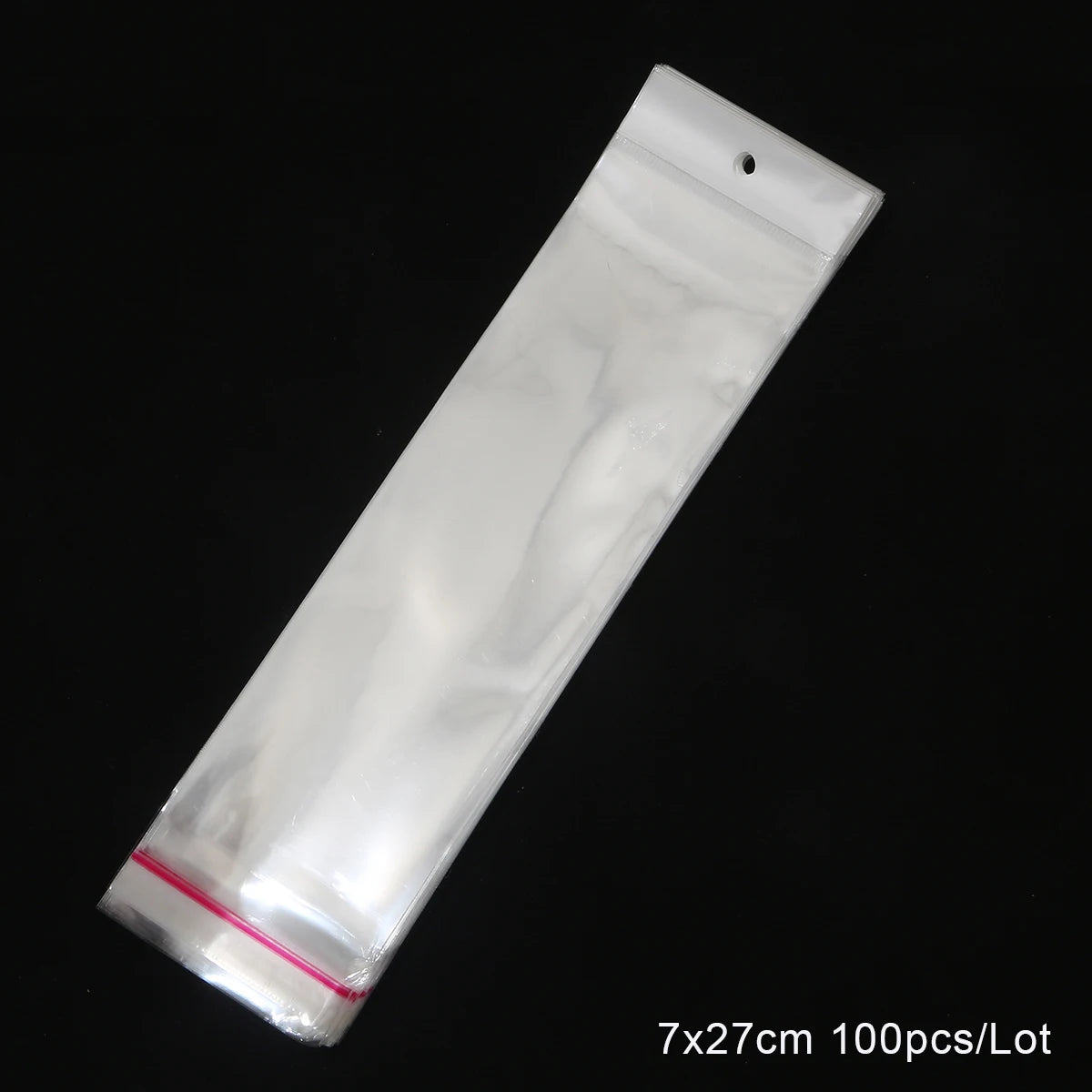 100pcs Multi Sizes Transparent OPP Bags With Hole Self Seal Clear Plastic Self Adhesive Cellophane Bag Food Storage Gift Package